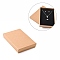 Kraft Paper Box, with Black Sponge Mat, Rectangle, 18x12.5x3cm