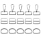 15Pcs 3 Style Iron D Rings, Alloy Slider Buckles & Swivel Clasps, Platinum, 5pcs/style