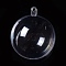 Openable Transparent Plastic Pendants, Fillable Plastic Bauble Christmas Ornament, Round, Clear, 5.9x5cm, Hole: 3mm, Inner Size: 4.85cm