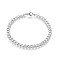 Tarnish Resistant 304 Stainless Steel Curb Chain Bracelets, with Lobster Claw Clasps, Stainless Steel Color, 8-1/8 inch(20.7cm), 5mm