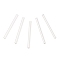Glass Bugle Beads, Silver, 31~34x3mm, Hole: 0.5~1mm, about 1400pcs/one pound