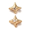 Brass Micro Pave Clear Cubic Zirconia Beads, Cadmium Free & Nickel Free & Lead Free, Star, Real 18K Gold Plated, 8.5x9.5x6mm, Hole: 1.8mm