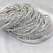 Brass Rhinestone Tennis Bracelets, Stretch Bracelets for Women, Square, Crystal, Inner Diameter: 2-1/8 inch(5.25cm)