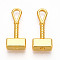 Alloy Pendants, Hammer, Cadmium Free & Lead Free, Real 18K Gold Plated, 23.5x10x4.5mm, Hole: 5x3mm
