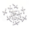 Tarnish Resistant 201 Stainless Steel Pendants, Cross, Stainless Steel Color, 15.5x9.5x0.8mm, Hole: 1.2mm