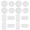 20Pcs 2 Style 304 Stainless Steel Pendants, Stamping Blank Tag, Rectangle & Flat Round, Stainless Steel Color, 10pcs/style
