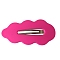 Cute Cream Color Leaf Shape Alloy Snap Hair Clips, Non-Slip Barrettes Hair Accessories for Girls, Women, Hot Pink, 54mm