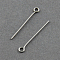 Tarnish Resistant 304 Stainless Steel Eye Pin, Stainless Steel Color, 45mm, Hole: 2mm, Pin: 0.7mm