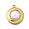 Plastic Pearl Pendants, with 304 Stainless Steel, Round, 20.5x17.5x7.5mm, Hole: 1.8mm