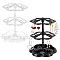 2 Sets 2 Colors 2-Tier 360 Rotating Plastic Jewelry Organizer Display Stands, Tabletop Flower Shaped Jewelry Storage Rack with Tray for Earrings, Mixed Color, Finish Product: 14.45x13.5x18.5cm, 1 set/color