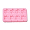 DIY Lollipop Making Food Grade Silicone Molds, Candy Molds, Fox, 8 Cavities, Pink, 110x193x10mm, Inner Diameter: 39x40mm, Fit for 3mm Stick
