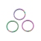 Ion Plating(IP) 304 Stainless Steel Linking Ring, Nickel Free, Round Ring, Rainbow Color, 12x0.8mm