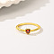 Sweet Romantic Heart Ring with Copper and Zircon, Perfect Gift for Holidays.