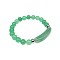 Natural Green Aventurine Bead Stretch Bracelets for Women Men, Perimeter:7-7/8 inch(20cm)