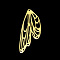 PVD Vacuum Plating 201 Stainless Steel Pendants, Laser Cut, Wing, Golden, 49x20.5x1mm, Hole: 1.5mm
