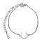 Tarnish Resistant 201 Stainless Steel Link Bracelets, with Cable Chains and Lobster Claw Clasps, Horse Shoes, Stainless Steel Color, 15.2x0.164cm