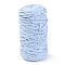 Cotton String Threads, for DIY Crafts, Gift Wrapping and Jewelry Making, Light Sky Blue, 3mm, about 150m/roll