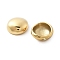 304 Stainless Steel Beads, Flat Round, Ion Plating(IP), Real 14K Gold Plated, 19x17.5x8mm, Hole: 2.5mm