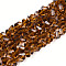 Transparent Glass Beads Strands, Triangle, Faceted, Peru, 3~3.5x4~4.5x4~4.5mm, Hole: 0.8mm, about 121~131pcs/strand, 14.37~15.35 inch(36.5~39cm)