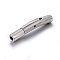Tarnish Resistant 304 Stainless Steel Bayonet Clasps, Tube, Stainless Steel Color, 26.5x4x4.5mm, Hole: 2mm