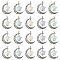 20Pcs 5 Colors Tibetan Style Alloy & Acrylic Pendants, with 304 Stainless Steel Jump Rings, Moon & Star Charms, Mixed Color, 37x30x9mm, Hole: 6mm, 4pcs/color