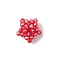 Glass Star Pendants, with Real 18K Gold Plated 304 Stainless Steel Jump Rings Loop & Seed Beads, Faceted, Red, 20x21x13mm, Hole: 3mm
