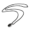 PVD Vacuum Plating 304 Stainless Steel Rugby Pendant Necklaces, Black, 23.62''(60cm), Rugby: 29x12.5x11.5mm
