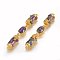 Alloy Enamel Links connectors, Changing Color Mood Links Pi Xiu, Golden, 52x8.5x5mm, Hole: 1mm