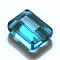Imitation Austrian Crystal Beads, Grade AAA, K9 Glass, Faceted, Rectangle, Deep Sky Blue, 10x12x5.5mm, Hole: 0.9~1mm