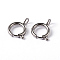 Tarnish Resistant 304 Stainless Steel Smooth Surface Spring Ring Clasps, Stainless Steel Color, 17x12x2mm, Hole: 3.5mm