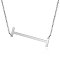 Non-Tarnish 201 Stainless Steel Initial Pendants Necklaces, with Cable Chains, Letter, Letter.I, 17.3~18.3 inch(44~46.5cm)x1.5mm, LetterI: 37.5x9.5x1mm