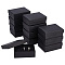 NBEADS 12 Pcs Cardboard Jewelry Box, 3.5x2.7x1.22 Inch Jewelry Storage Case with Sponge Inside Small Gift Boxes with Lids Present Packaging Boxes for Ring Necklace Earring Bracelet, Black