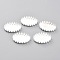 304 Stainless Steel Cabochon Settings, Lace Edge Bezel Cups, Flat Round, Silver, 26x19x4mm Tray: 25x18mm