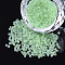 Transparent Glass Cylinder Beads, Seed Beads, Frosted Colours, Round Hole, Light Green, 1.5~2x1~2mm, Hole: 0.8mm, about 8000pcs/bag, about 85~95g/bag