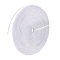 BENECREAT 50 Yards/45m Polyester Covered Brass Skeleton, 6mm Wide Brass Wire Wedding Corset Shaping Strip, White Corset Shaping Strip with Brass Wire, for Sewing, Corsets, Bridal Gowns