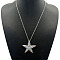 Fashionable Alloy Pendant Necklaces, with Crystal AB Rhinestone, Star