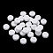 Polystyrene Foam Earring Pads, for Ear Nuts, Earring Backs, White, 12~13x12~13x4~5mm, Hole: 1mm, about 1190pcs/50g