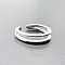 Brass Double Strands Cuff Toe Rings, Platinum, Inner Diameter: Adjustable