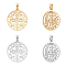 4Pcs 2 Colors 304 Stainless Steel Pendant, Saint Benedict Medal, with Word CssmlNdsmd, Golden & Stainless Steel Color, 32.5x29.5x1.7mm, Hole: 7x4mm, 2pcs/color