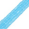 Imitation Jade Glass Beads Strands, Rectangle, Light Sky Blue, 4~5x2~3x2~3mm, Hole: 0.9mm, about 93~103pcs/strand, 17.32 inch~19.09 inch(44~48.5cm)