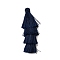 Polyester Tassel Pendants, Prussian Blue, 84~85x28~35mm