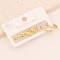3 Pairs 3 Style 304 Stainless Steel Hoop Earrings, Stud Earrings, Butterfly & Ring & Heart Beat, Golden, 60x40mm, 1 Pair/style