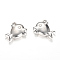 Non-Tarnish 201 Stainless Steel Pendants, Dolphin, Stainless Steel Color, 14x16.5x4mm, Hole: 1.5mm