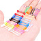 36Pcs Glow in the Dark Acrylic Straight Barbell Tongue Rings Set, Nipple Rings, Mixed Color, 16mm, Pin: 1.6mm, Head: 5mm