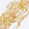 Natural Citrine Beads Strands, Tumbled Stone, Nuggets, 8~14x5~9mm, Hole: 1.2mm, 15.7 inch(40cm)