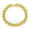 Rack Plating Brass Pave Cubic Zirconia Butterfly Link Bracelets for Women, Long-Lasting Plated, Real 18K Gold Plated, Green, 7-3/8 inch(18.6cm)