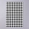 Imitation Leather Fabric Sheets, for Garment Accessories, Tartan Pattern, Black, 30x20x0.05cm