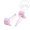 Hypoallergenic Bioceramics Zirconia Ceramic Square Stud Earrings, No Fading and Nickel Free, Pink, 4x4mm