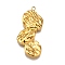 304 Stainless Steel Pendants, Triplet Oval Charm, Real 18K Gold Plated, 36x17x3.5mm, Hole: 1.8mm