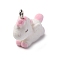 Flocky Anima Resin Pendants with Platinum Iron Loop, Unicorn, 22x10x24mm, Hole: 2.5mm